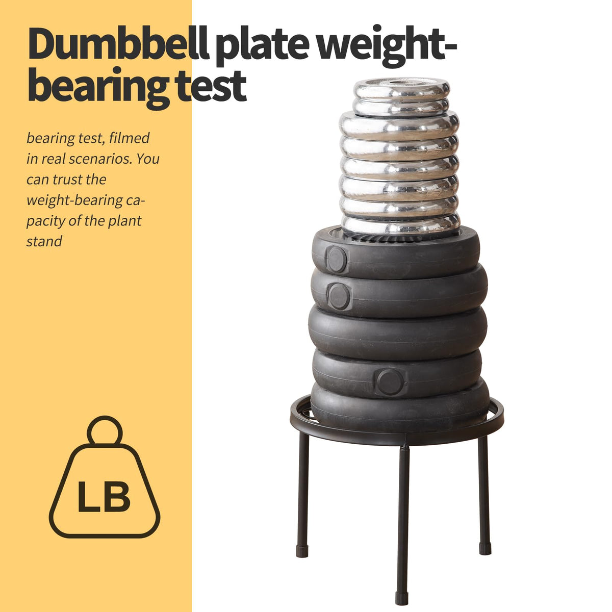 Furshus stand features non-slip rubber feet to protect floors