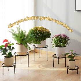 Furshus solid and stable display for multiple planters