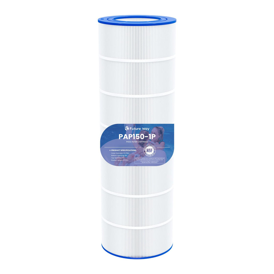 Future Way CC150 filter cartridge compatible with Pentair systems for easy pool maintenance.
