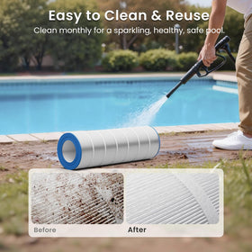 Future Way CC200 in pool setting keeps water clearer after heavy debris days.