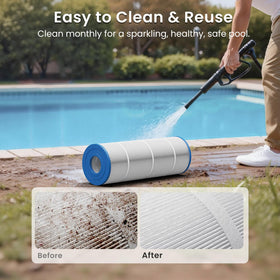 Future Way compatible label with Pleatco and Pentair marks for easy cross-compatibility