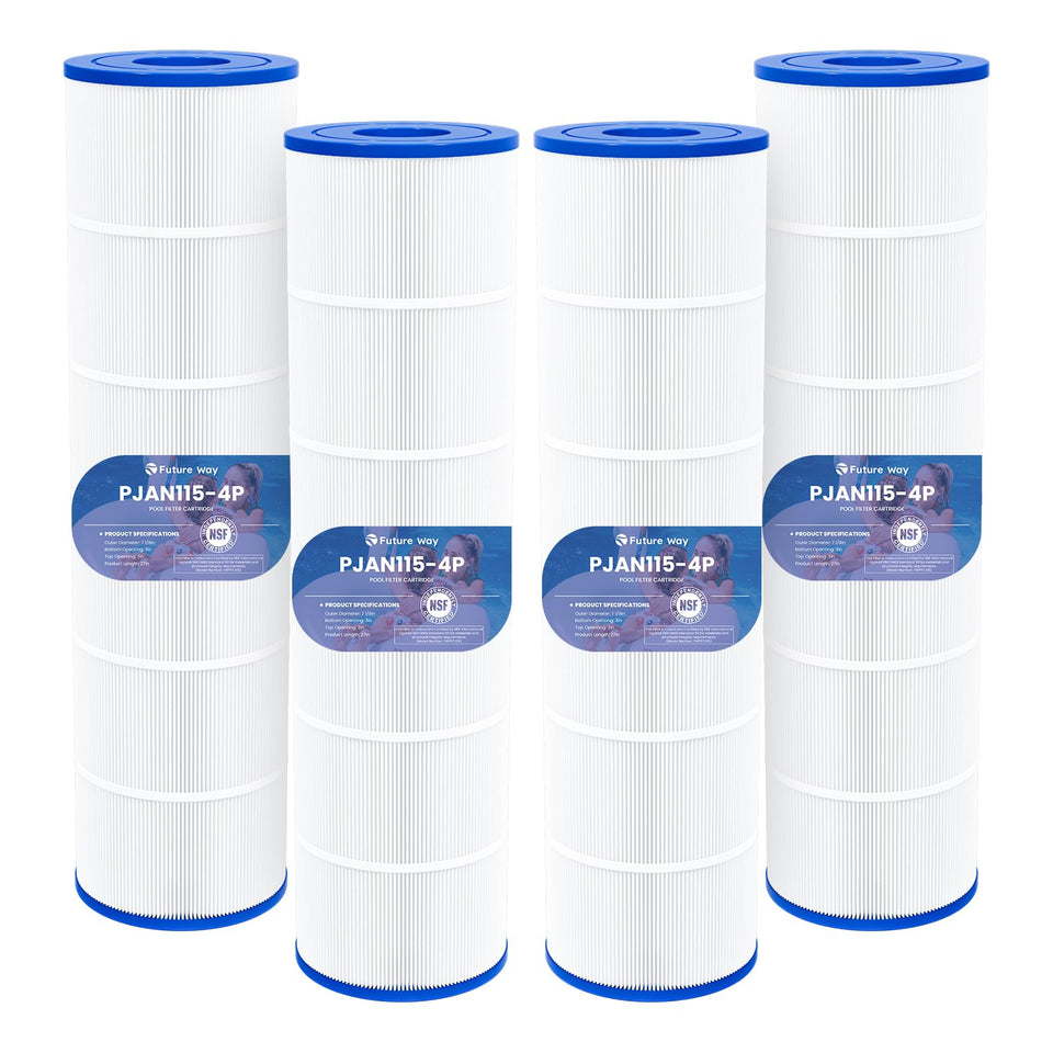 Future Way CV460 front view cartridge for quick pool filter replacement.