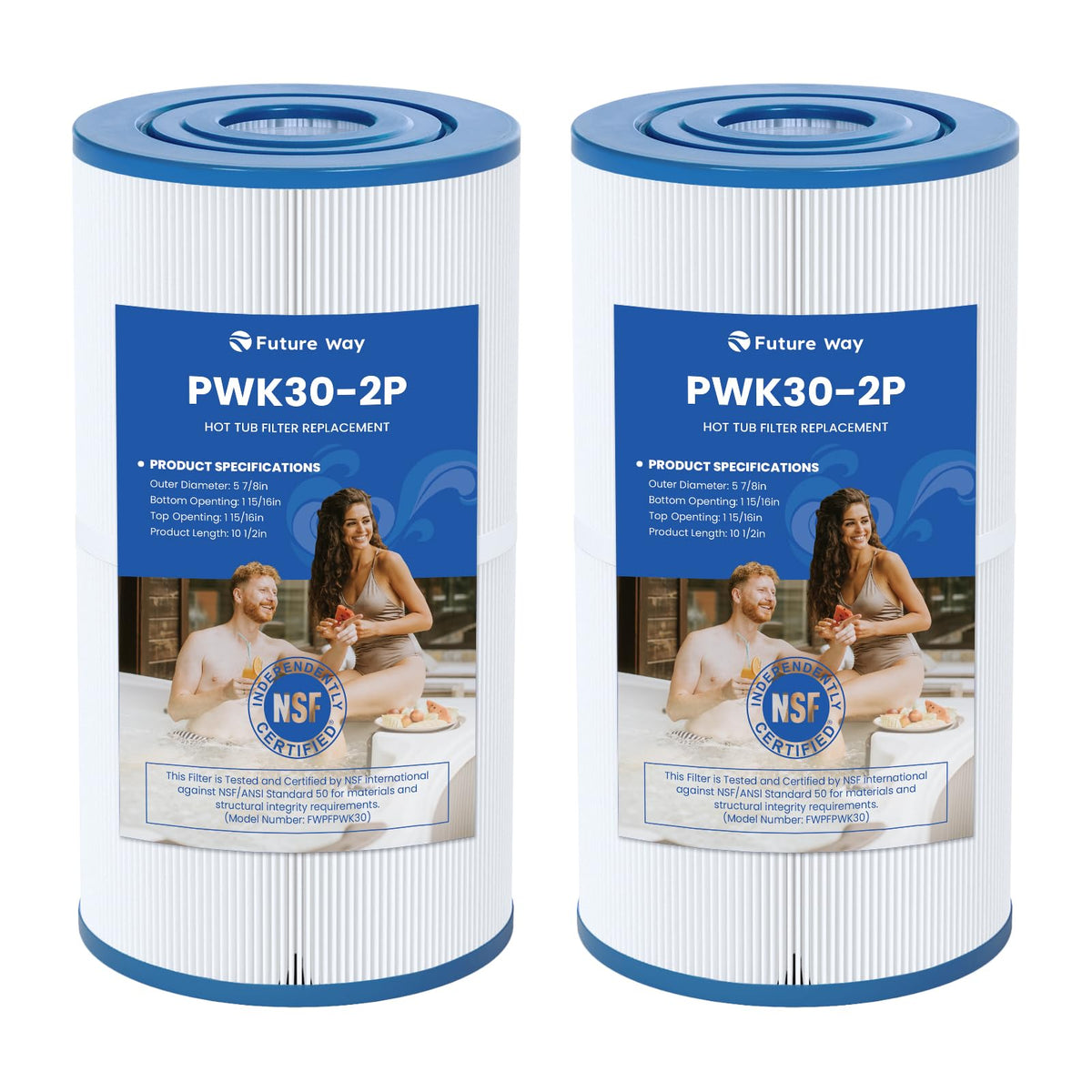 Future Way PWK30 filter exterior diameter for a precise spa fit.