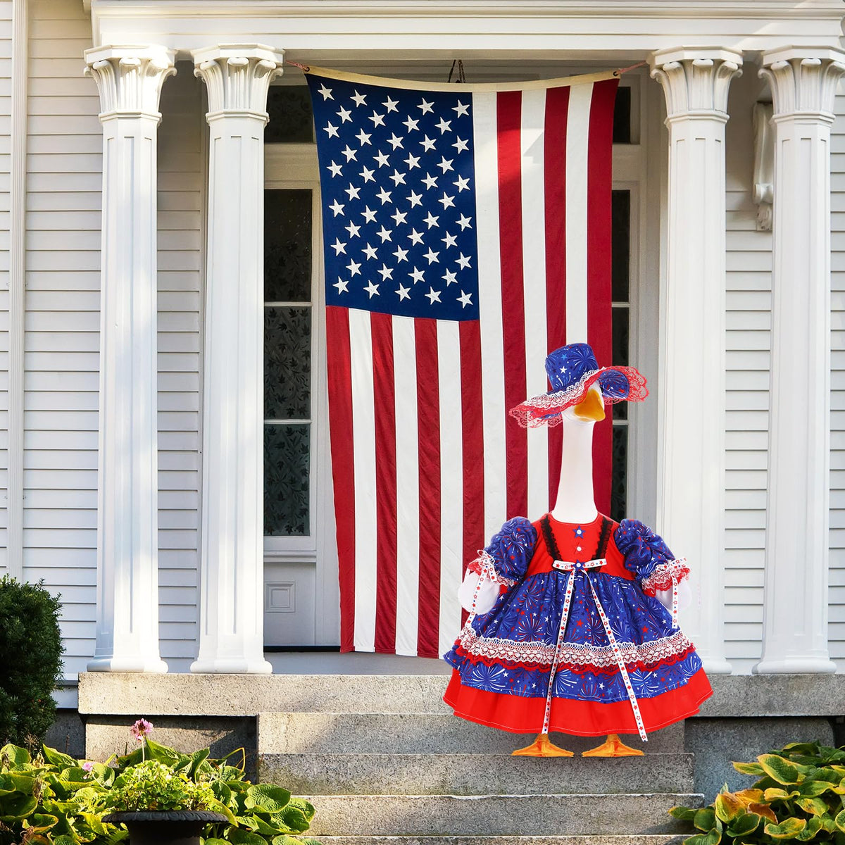 FuWeave 4th of July goose outfit set ready for holiday decorating