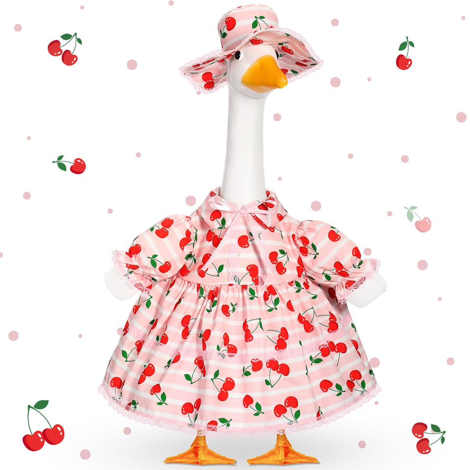 FuWeave cherry goose skirt set enhances outdoor display for summer yards