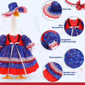 FuWeave fireworks-pattern goose dress adds playful Independence Day flair