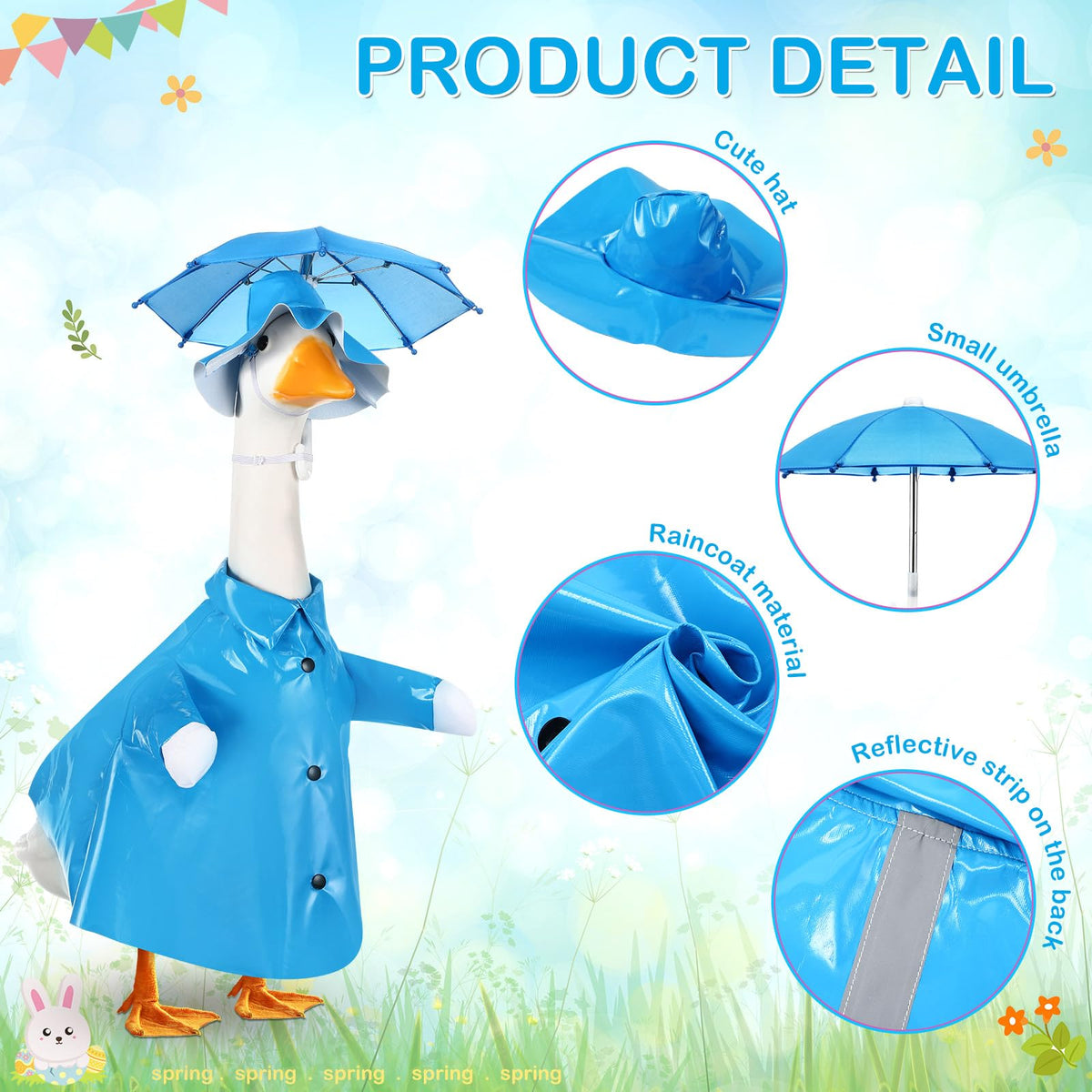 FuWeave goose clothes complete set blue outfit boosts curb appeal.