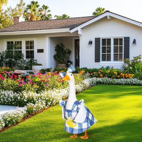 FuWeave 23-inch goose clothes fit most standard lawn geese.