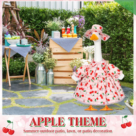 FuWeave cherry themed centerpiece for the lawn goose as a focal point