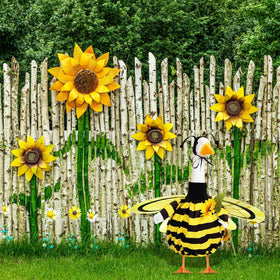 FuWeave spring celebration goose outfit adds charm to patios and gardens.