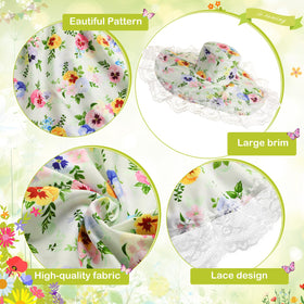 FuWeave goose hat with flowers adds festive yard charm.