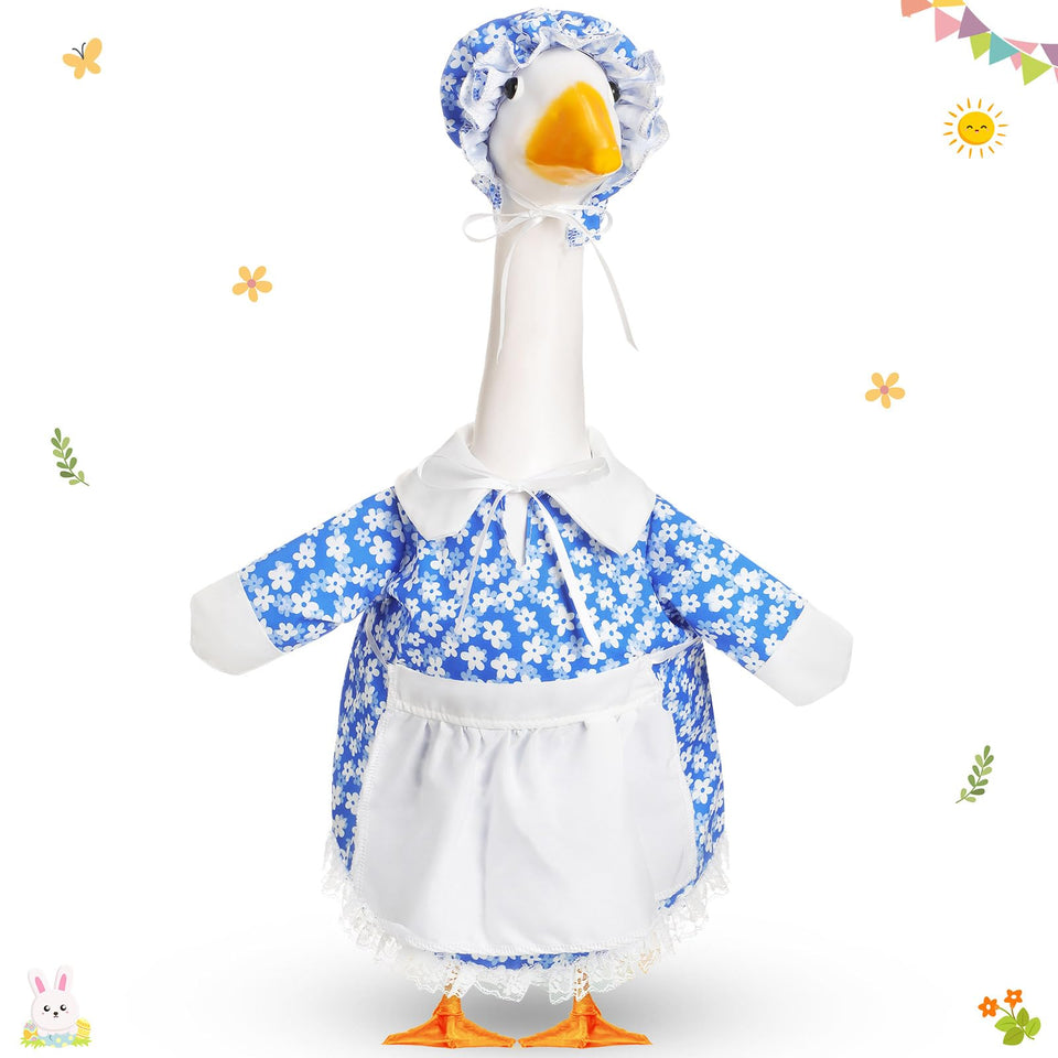 FuWeave spring goose outfit for 23-inch statue elevates outdoor display.