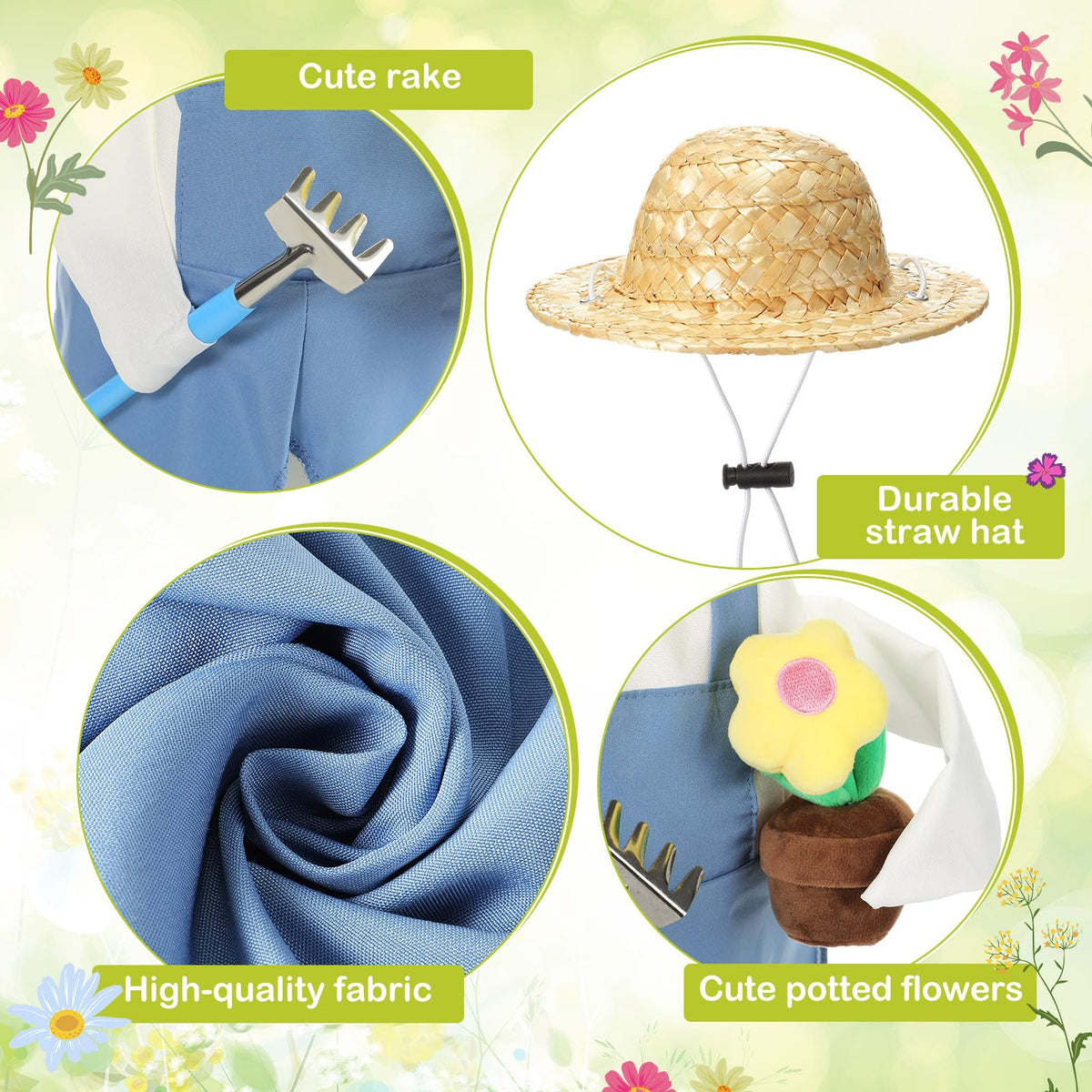 FuWeave Goose Outfit features a flower pot prop for seasonal yard charm