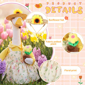 FuWeave Straw Hat for Goose lightweight sun protection in the garden display