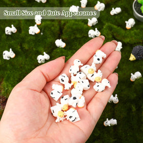 Fuyamp tiny cow figurine set for fairy garden decorations and storytelling