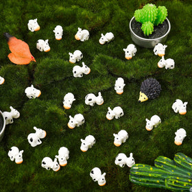Fuyamp resin cow figurine, outdoor-friendly ornament for patios and landscapes