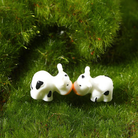 Fuyamp resin cow figurine for sunlit patios and outdoor nooks