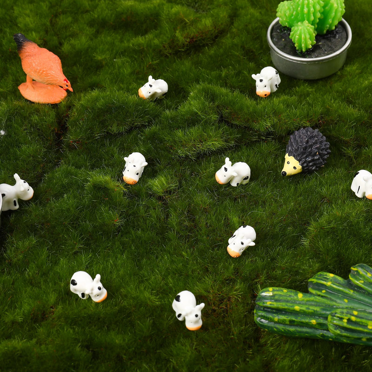 Fuyamp table decor cow figurine adds whimsy to shelves