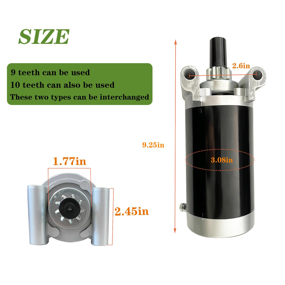 FUYEAR Kohler starter compatibility for KT715 KT745 and Courage Twin engines