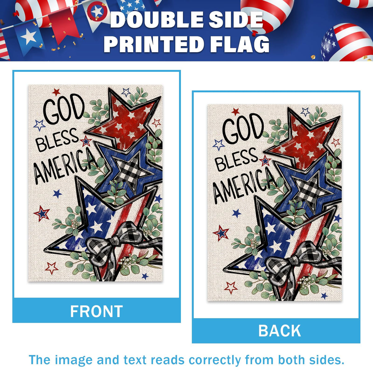 FUYUCHEN outdoor flag with vivid print enhances curb appeal and festive mood.