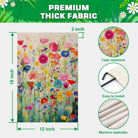 FUYUCHEN seasonal floral flag perfect for curb appeal and outdoor greeting