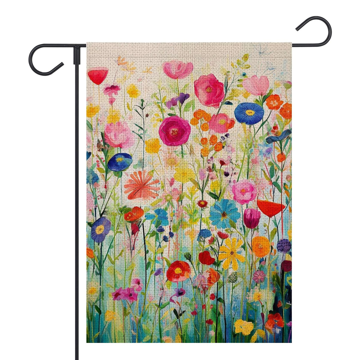 FUYUCHEN spring double sided floral flag enhances garden decor with vibrant colors