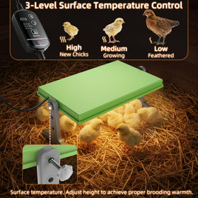 Fuzzy Bird Brooder thermostat control enables precise heat for young birds