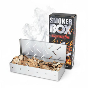 Fving Smoker Box on gas grill for richer smoky flavors