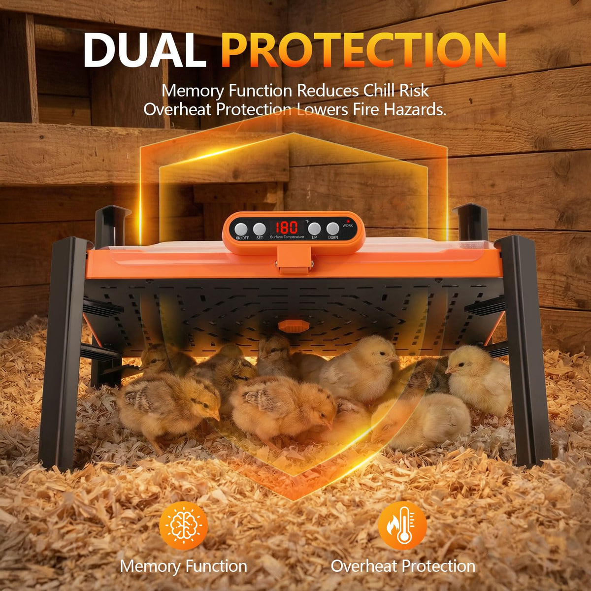 Fvlotrik Brooder Plate with overheat protection for safety and reliability