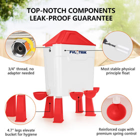 Fvlotrik waterer can be hung or placed on the ground.