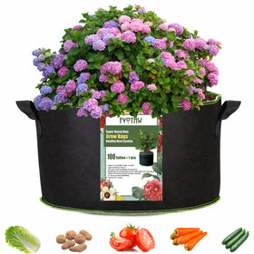 FVOTNW 100-gallon grow bag with breathable fabric for healthy roots