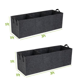 FVOTNW 3-compartment closeup highlights separate planting compartments for organized beds.