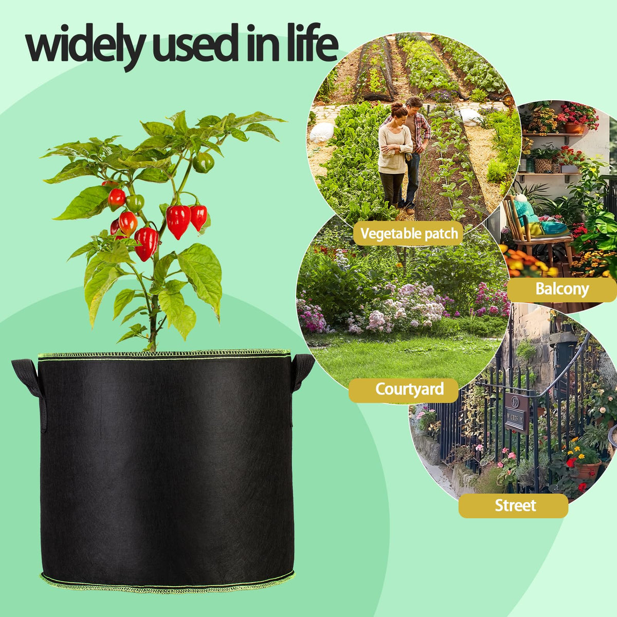 FVOTNW BPA-free nonwoven fabric ensures safe gardening pots.