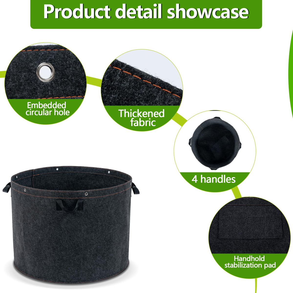 FVOTNW dual-stitched, reinforced handles for easy repositioning