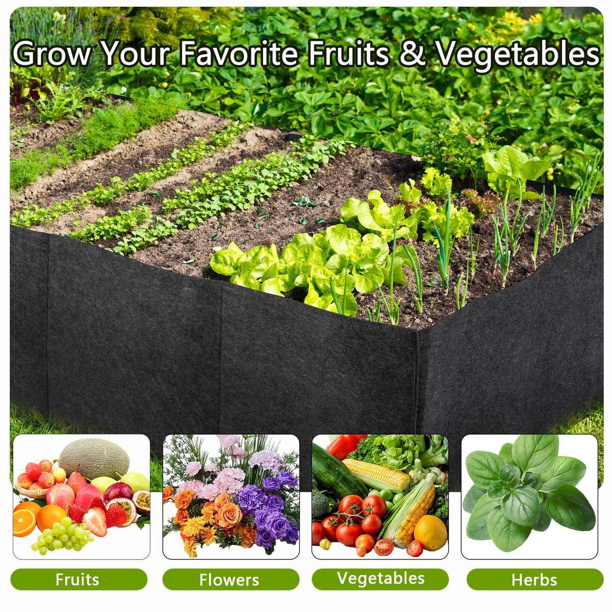 FVOTNW handles promote easy portability and repositioning of the garden bags.