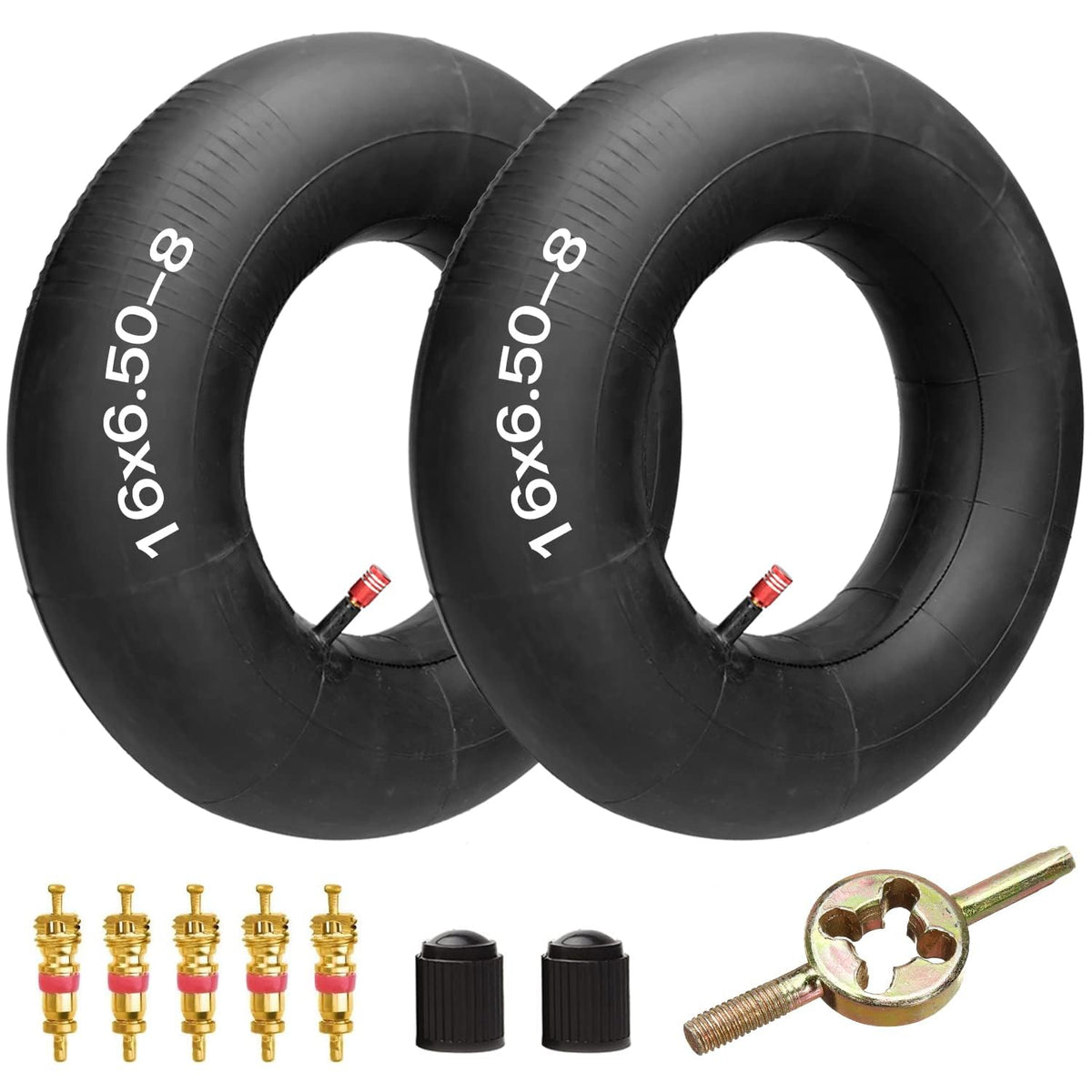 FVRITO inner tube 16x6-50-8 front view supports reliable lawn mower compatibility