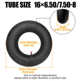 FVRITO inner tube 16x6-50-8 side view packaged option