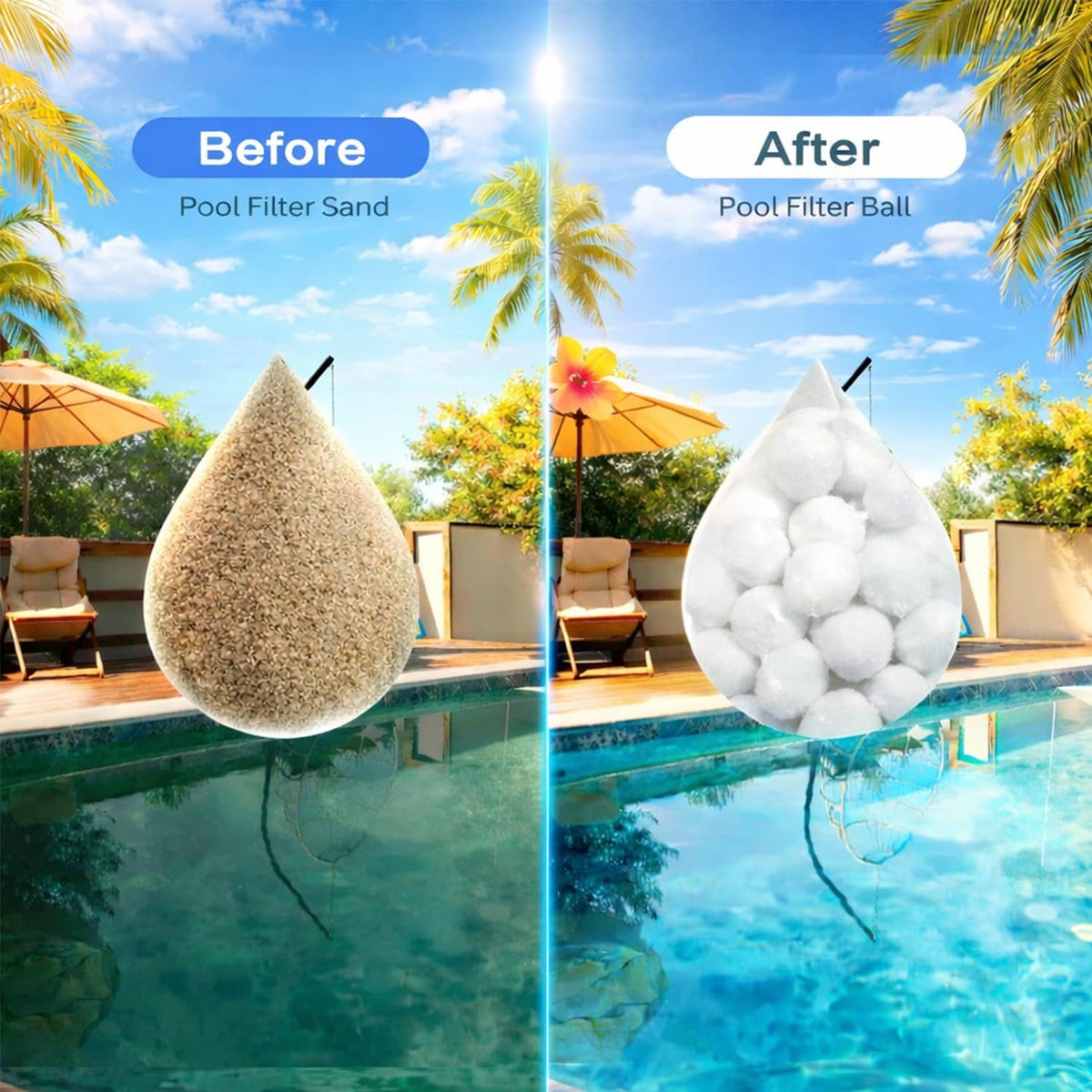 Fwxdbwyl laundry net included for easy washing of filter balls.