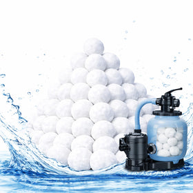 Fwxdbwyl pool filter balls, 5 cm diameter, ready for quick filter replacement.