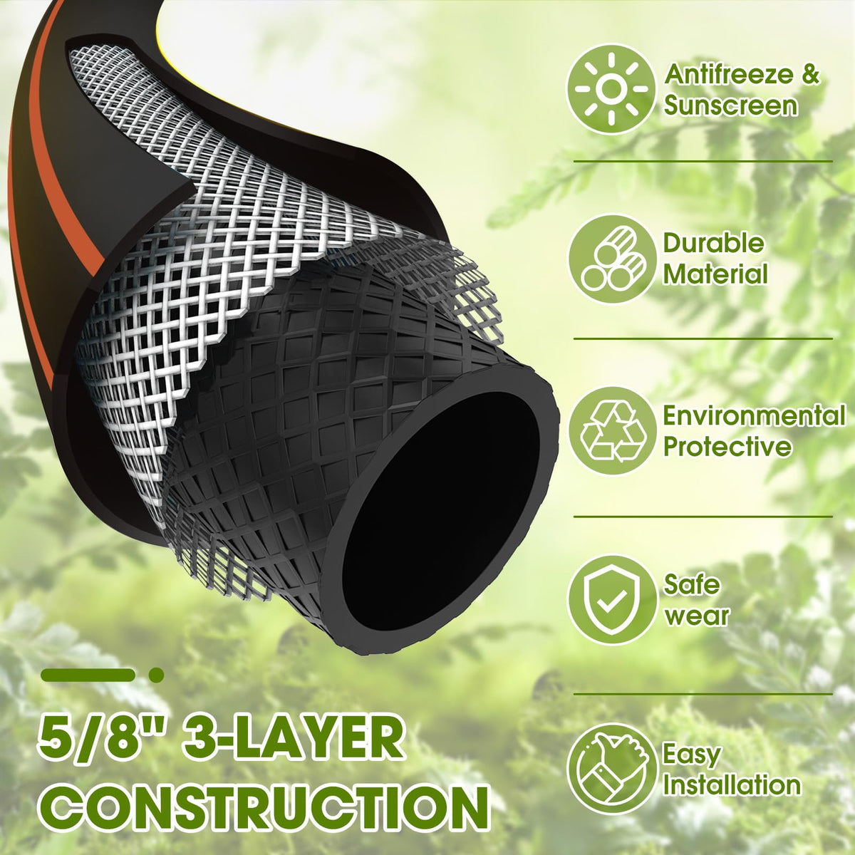 FXFOUCS leak-proof connections minimize water waste during gardening.