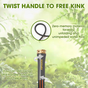 FXFOUCS swivel-handle design provides reduced twisting for smoother lawn-care sessions.