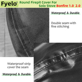 Fyelo double-seam cover with waterproof strip blocks water seepage.
