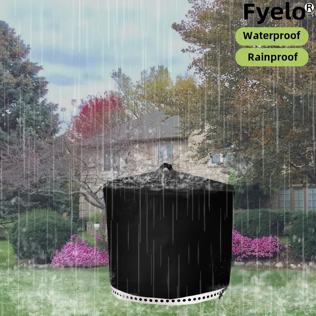 Fyelo Solo Stove Bonfire 2.0 compatible cover keeps pit ready.