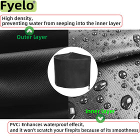 Fyelo cover with top handle and drawstring for secure fit.