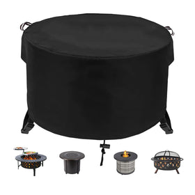 Fyelo round fire pit cover 36in-24in diameter protects your pit from weather.