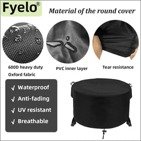 Fyelo cover features bottom drawstring to ensure a snug fit against wind.