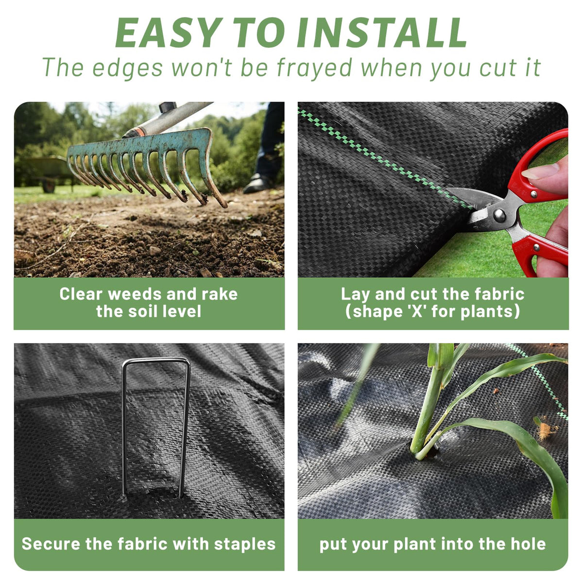 FYFMFER UV-resistant weed barrier designed for outdoor durability