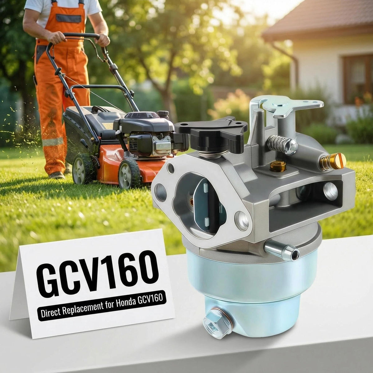 FYIYI GCV160 spark plug close-up for reliable ignition and smooth starts.