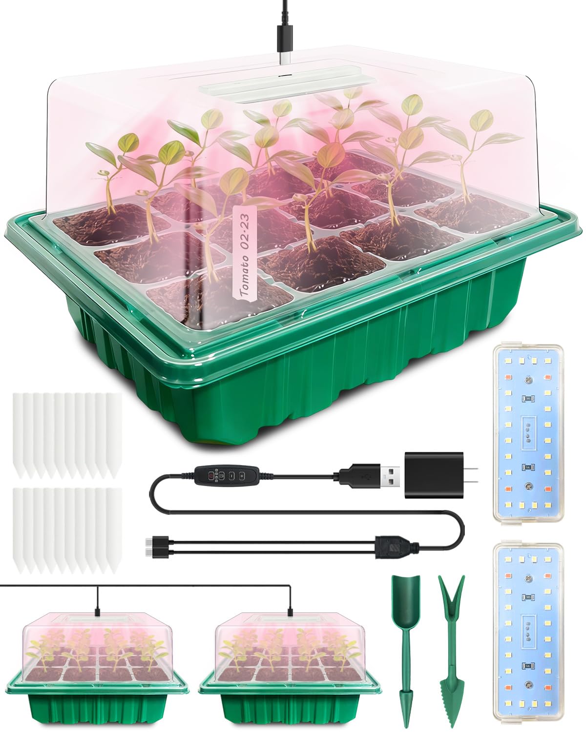FYLXURO seed starter tray with grow lights facilitates early indoor germination.