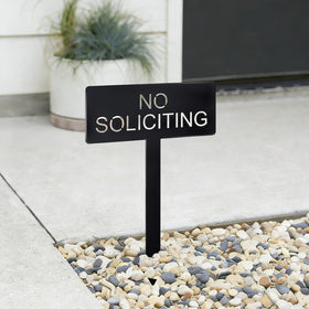 Fynleka white finish sign, minimalist modern aesthetic for curb appeal.
